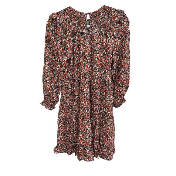 BODEN Smocked Ruffle Yoke Tiered Dress 3/4 Sleeve Ditsy Floral Cottagecore - Picture 9 of 11